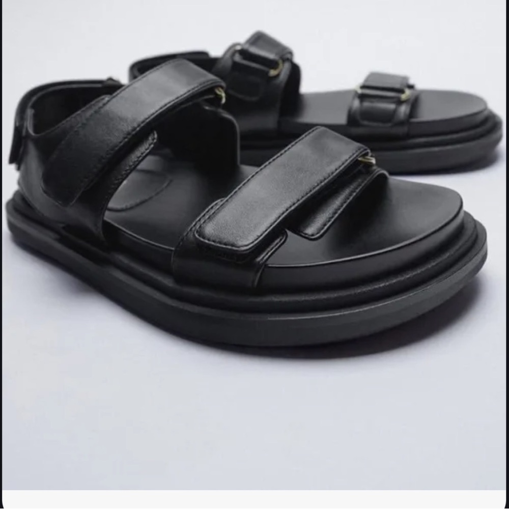 Zara black chunky sandals